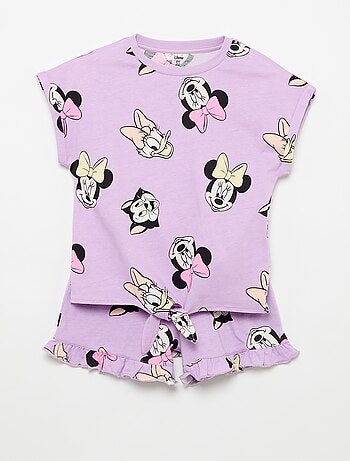 Conjunto Pantalón corto con volantes + camiseta 'Disney'