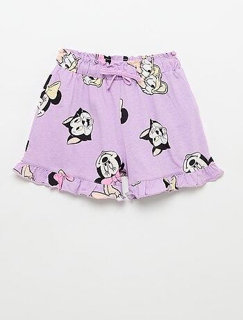 Conjunto Pantalón corto con volantes + camiseta 'Disney'