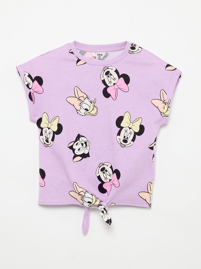 Conjunto Pantalón corto con volantes + camiseta 'Disney' Purpura - Kiabi