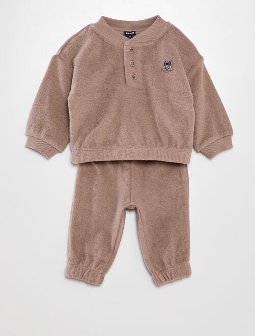 Conjunto para bebé de jersey + pantalón polar  - 2 piezas - Kiabi