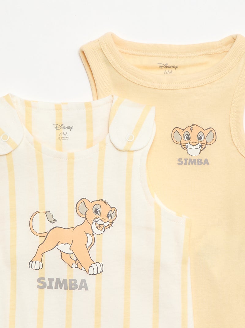 Conjunto pelele + body 'Disney' 'Simba' Amarillo - Kiabi