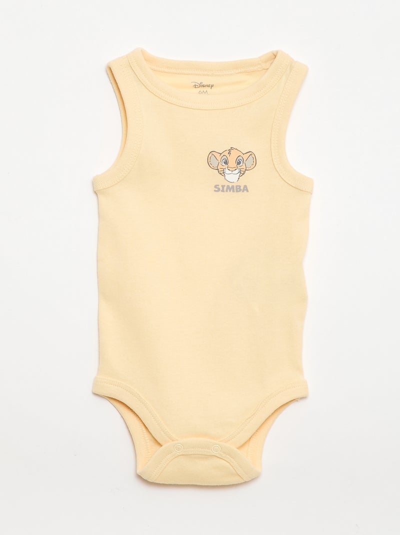 Conjunto pelele + body 'Disney' 'Simba' Amarillo - Kiabi