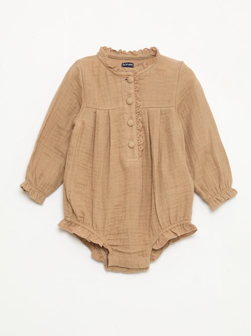 Conjunto pelele + chaleco + leotardos - Kiabi