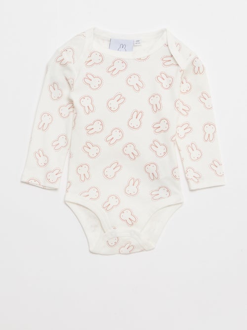 Conjunto pelele de noche con pies 'Miffy' + body de manga larga - Kiabi