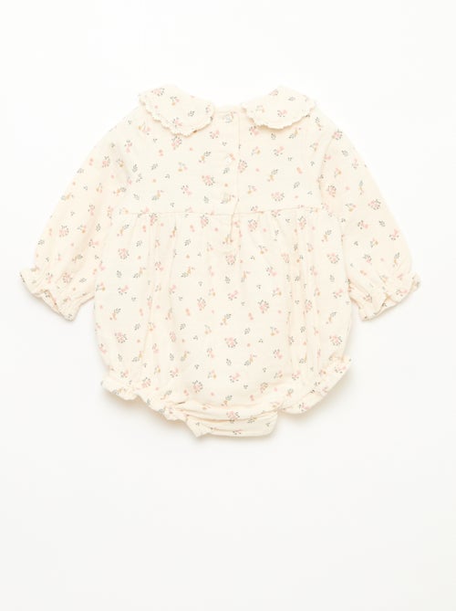 Conjunto pelele floreado + leotardos - Kiabi Conjunto pelele floreado + leotardos - Kiabi