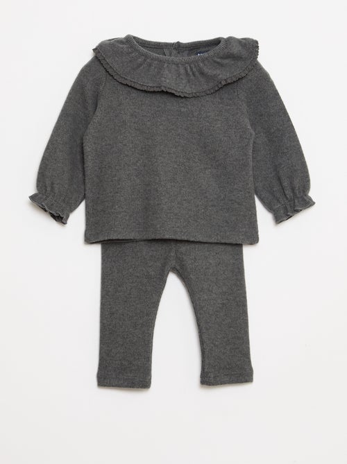 Conjunto peluche camiseta + leggings - 2 piezas - Kiabi