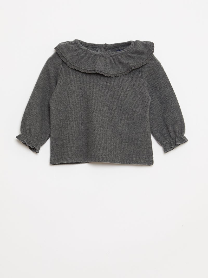 Conjunto peluche camiseta + leggings - 2 piezas Gris - Kiabi