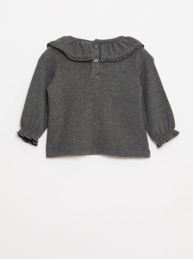 Conjunto peluche camiseta + leggings - 2 piezas Gris - Kiabi