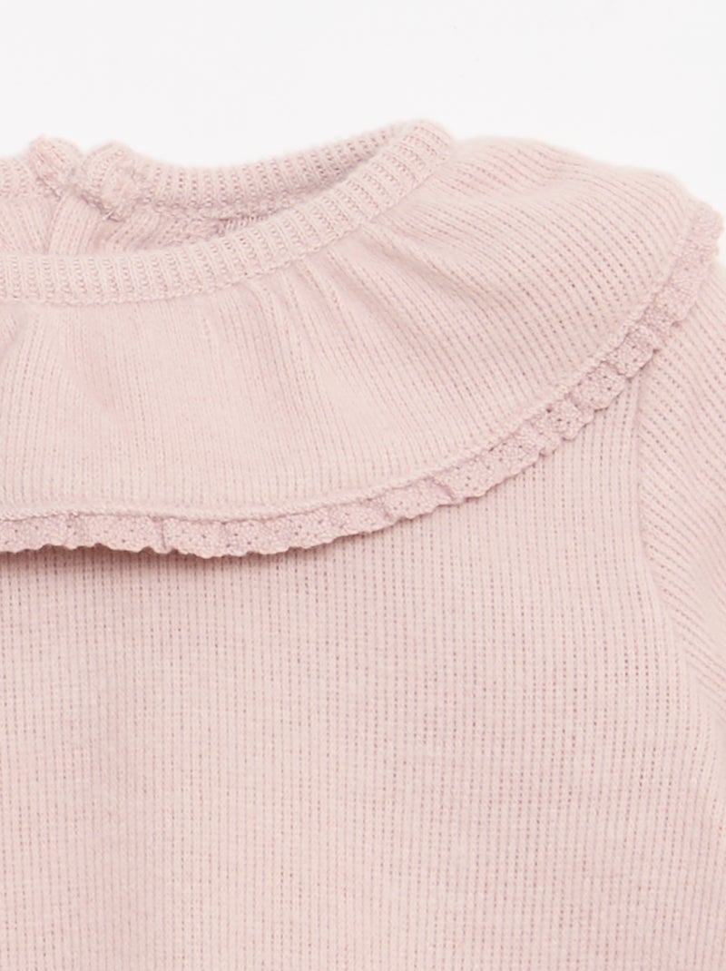 Conjunto peluche camiseta + leggings - 2 piezas Purpura - Kiabi