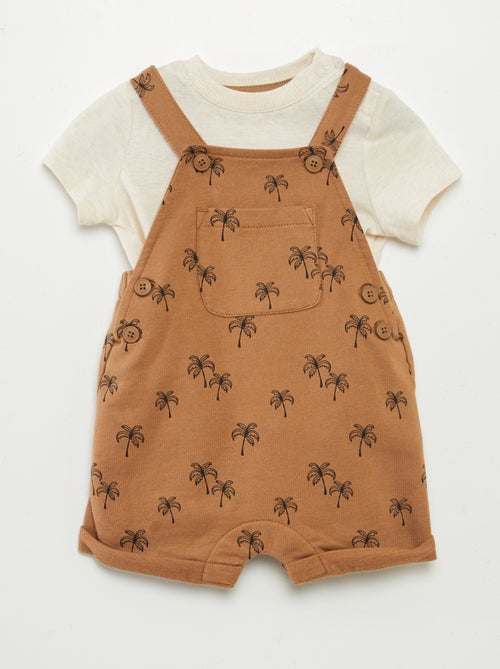 Conjunto peto corto + camiseta  - 2 piezas - Kiabi