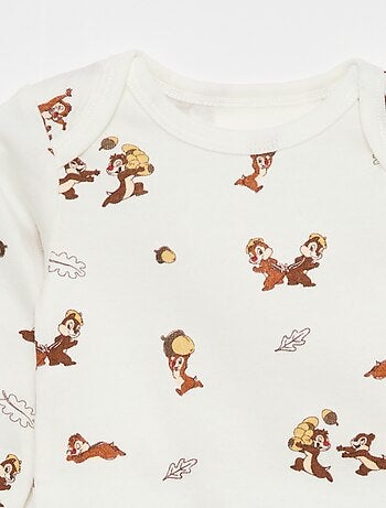 Conjunto peto pijama + body de manga larga 'Disney'