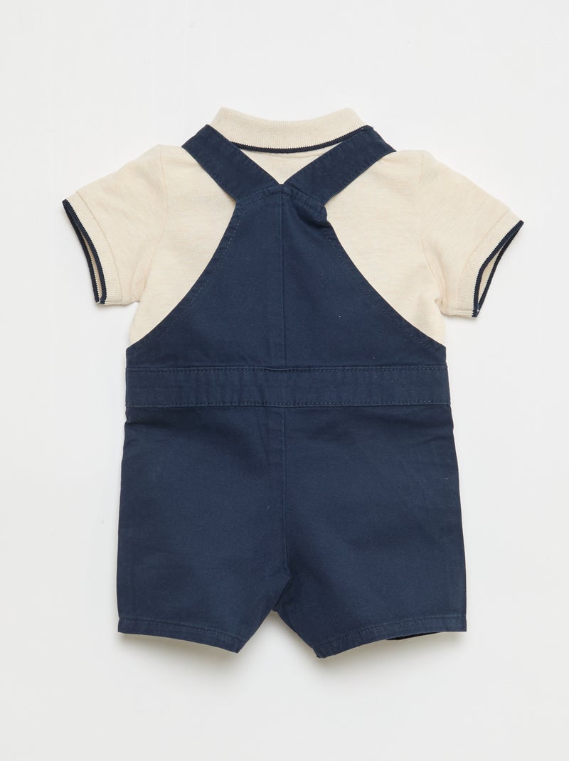 Conjunto peto + polo - 2 piezas Azul - Kiabi
