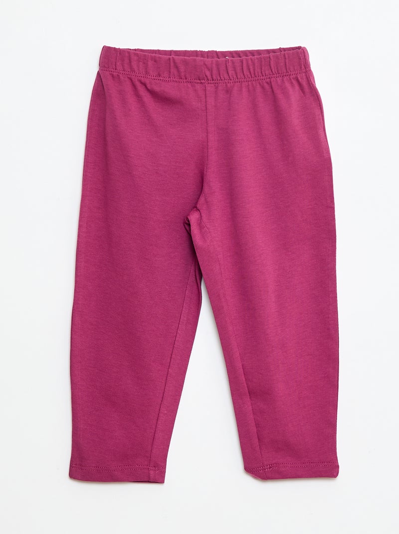 Conjunto pijama camiseta + leggings estampado - 2 piezas Beige - Kiabi