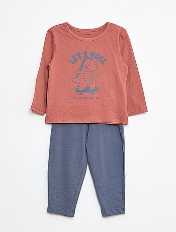Conjunto pijama camiseta + leggings estampado - 2 piezas