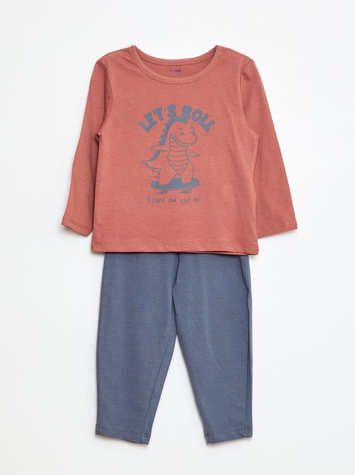 Conjunto pijama camiseta + leggings estampado - 2 piezas - Kiabi