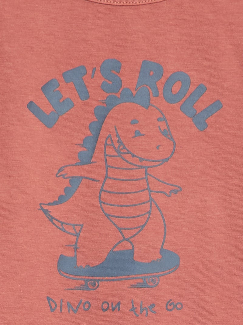 Conjunto pijama camiseta + leggings estampado - 2 piezas Rojo - Kiabi