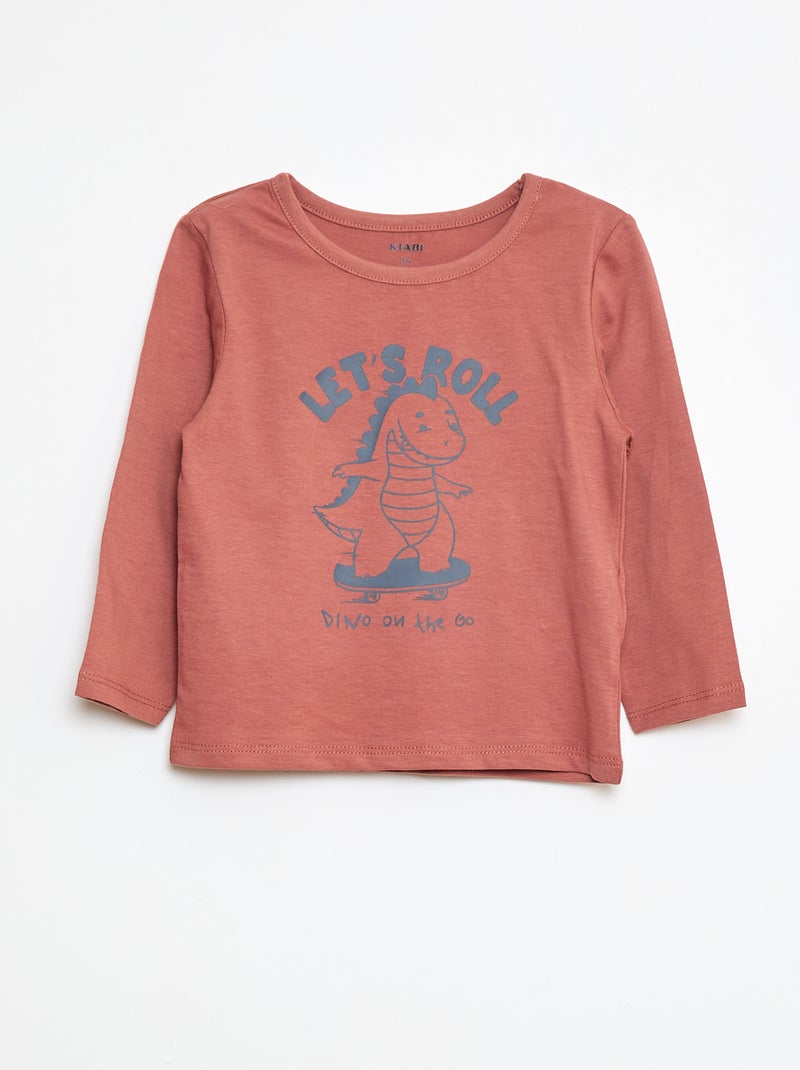 Conjunto pijama camiseta + leggings estampado - 2 piezas Rojo - Kiabi