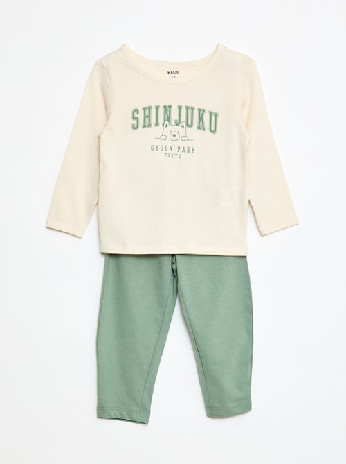 Conjunto pijama camiseta + leggings estampados - 2 piezas - Kiabi