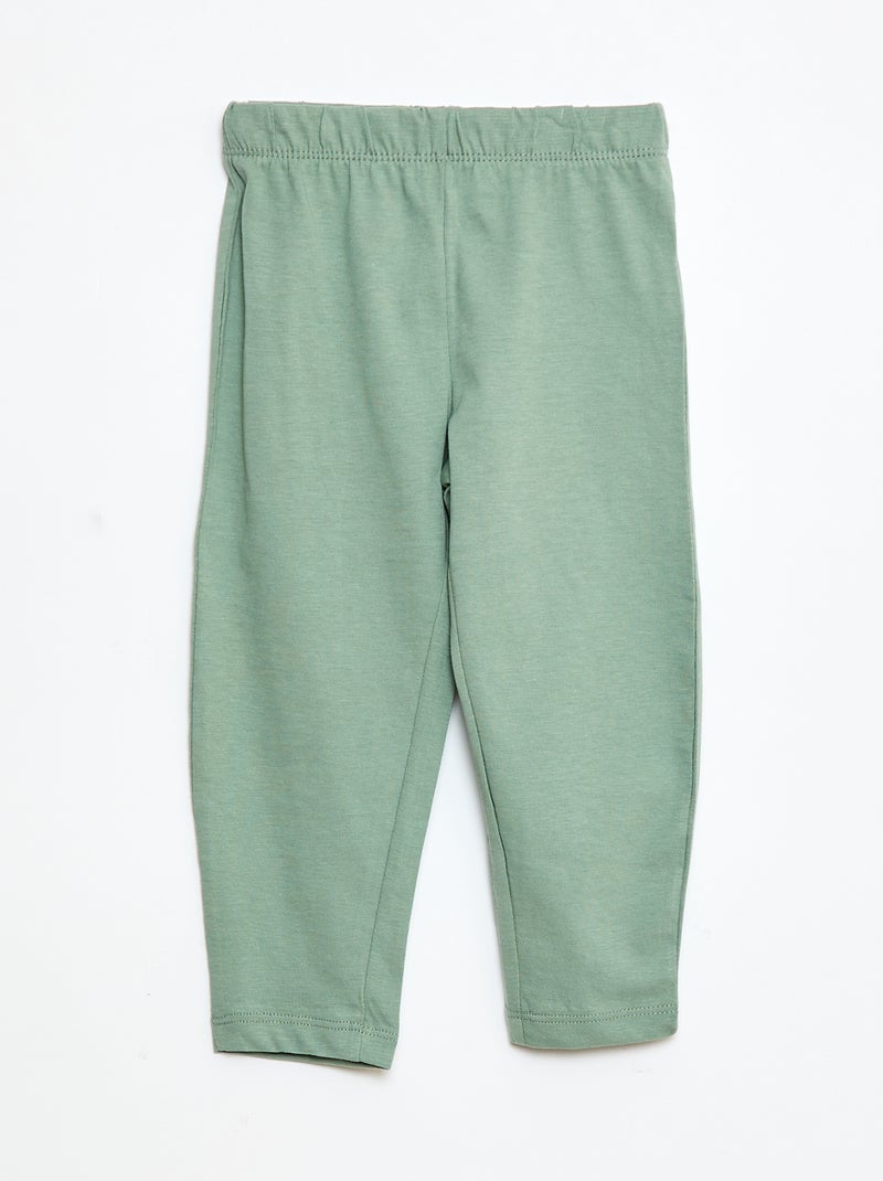 Conjunto pijama camiseta + leggings estampados - 2 piezas Beige - Kiabi