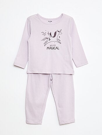 Conjunto pijama camiseta + leggings estampado - 2 piezas