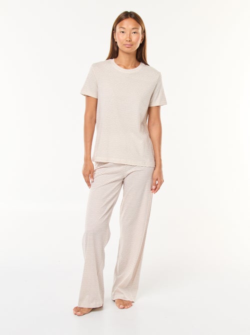 Conjunto pijama camiseta + pantalón - 2 piezas - Kiabi