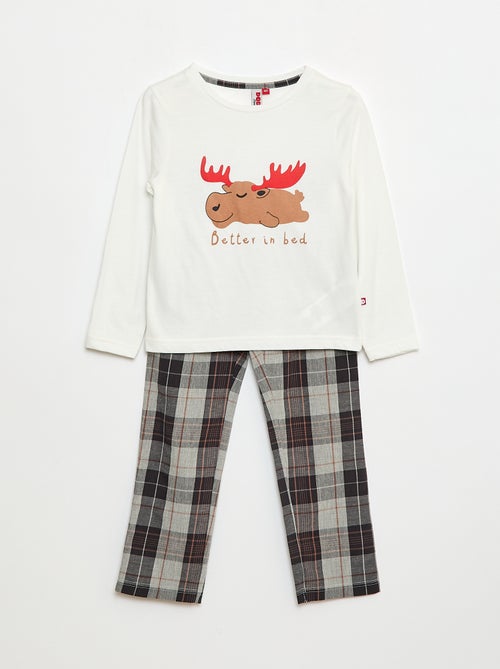 Conjunto pijama camiseta + pantalón - 2 piezas - Kiabi