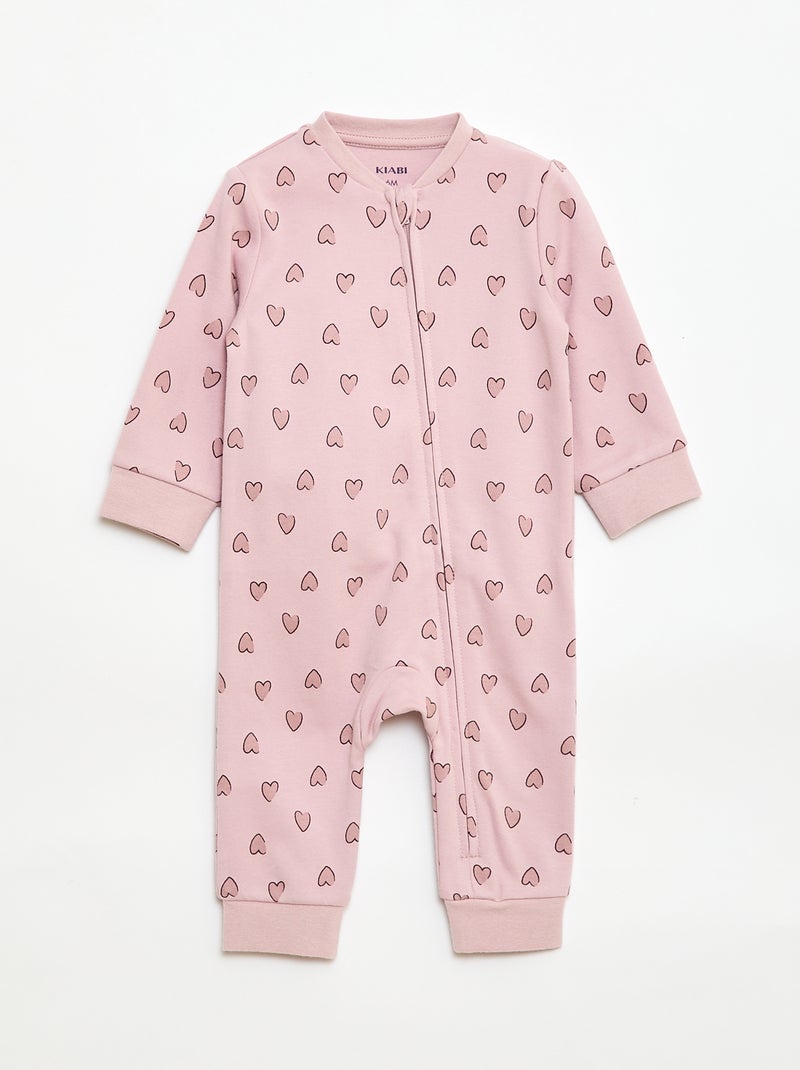 Conjunto pijama + chaleco acolchado Rosa - Kiabi