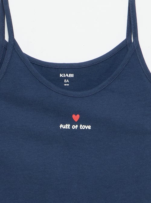 Conjunto pijama corto camiseta de tirantes + Pantalón corto - 2 piezas - Kiabi