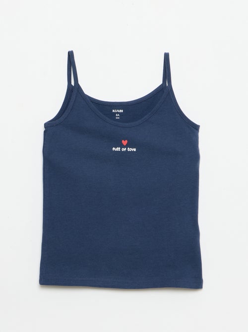 Conjunto pijama corto camiseta de tirantes + Pantalón corto - 2 piezas - Kiabi