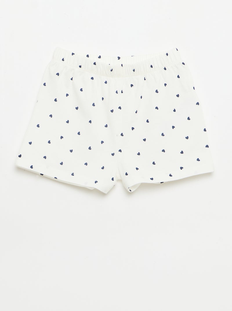 Conjunto pijama corto camiseta de tirantes + Pantalón corto - 2 piezas Azul - Kiabi