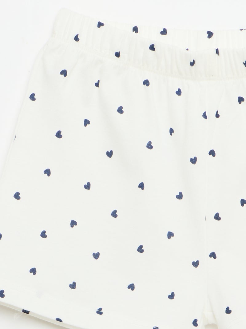 Conjunto pijama corto camiseta de tirantes + Pantalón corto - 2 piezas Azul - Kiabi