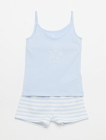 Conjunto pijama corto camiseta de tirantes + short - 2 piezas