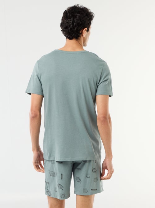 Conjunto pijama corto camiseta + pantalón corto - 2 piezas - Kiabi