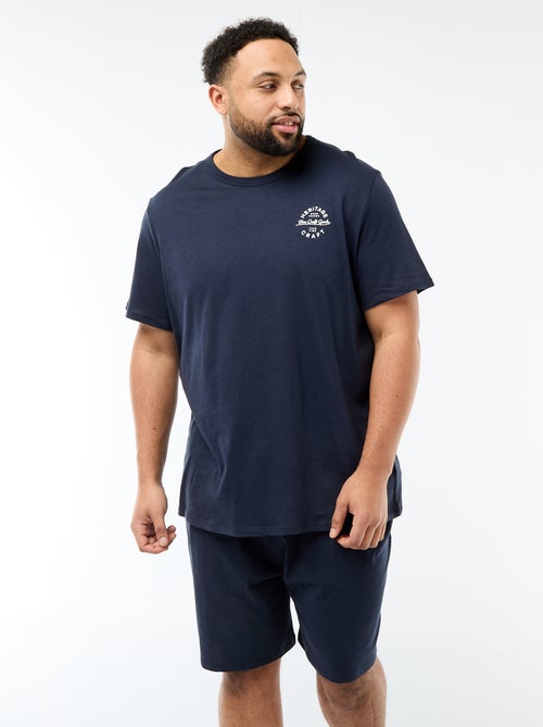 Conjunto pijama corto camiseta + pantalón corto - 2 piezas - Kiabi