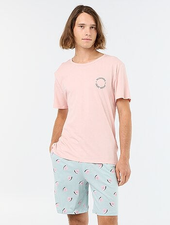 Conjunto pijama corto camiseta + pantalón corto - 2 piezas