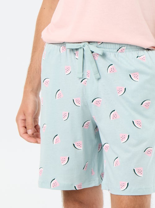 Conjunto pijama corto camiseta + pantalón corto - 2 piezas - Kiabi