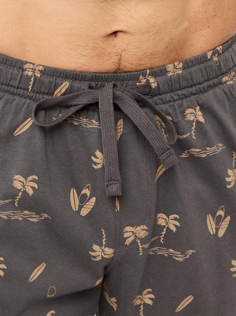 Conjunto pijama corto camiseta + pantalón corto - 2 piezas Verde - Kiabi