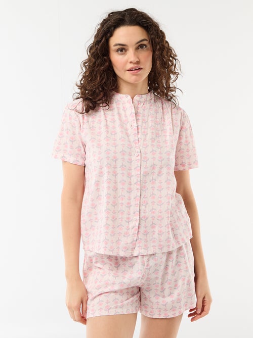 Conjunto pijama corto estampado - 2 piezas - Kiabi