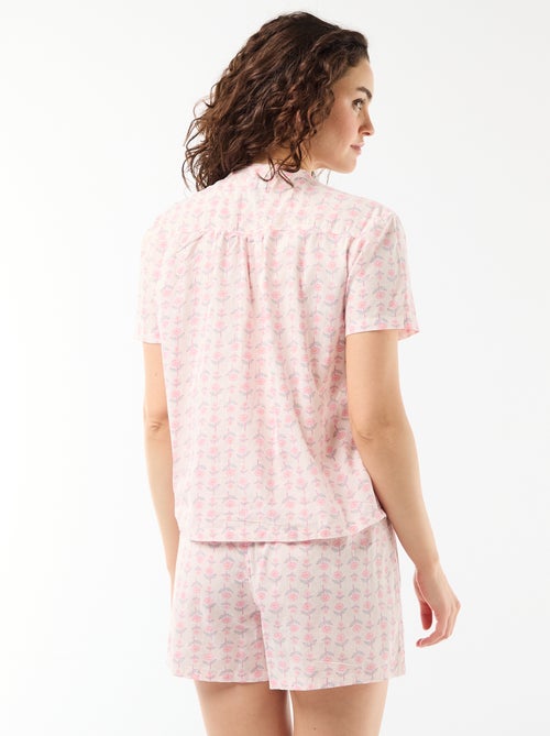 Conjunto pijama corto estampado - 2 piezas - Kiabi