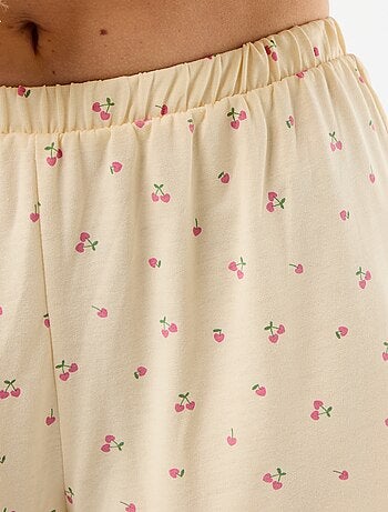 Conjunto pijama corto estampado - de 2 piezas