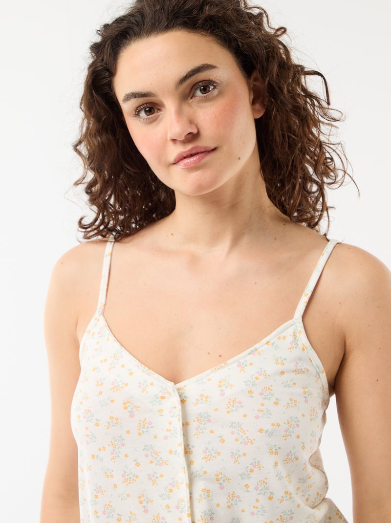 Conjunto pijama corto estampado - de 2 piezas Beige - Kiabi