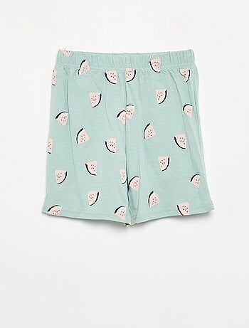 Conjunto pijama corto pantalón corto + camiseta - 2 piezas