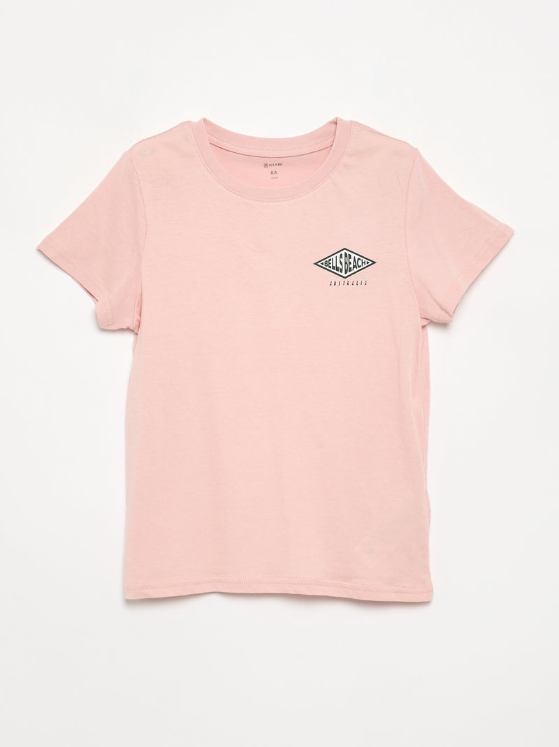 Conjunto pijama corto pantalón corto + camiseta - 2 piezas Rosa - Kiabi