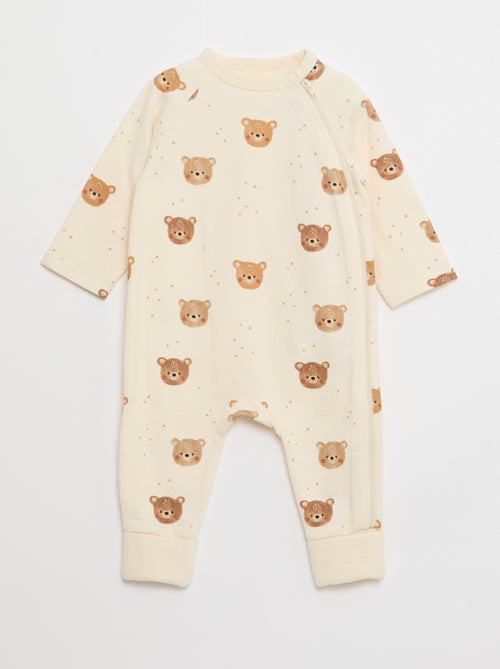 Conjunto pijama de felpa cálida y body - Kiabi