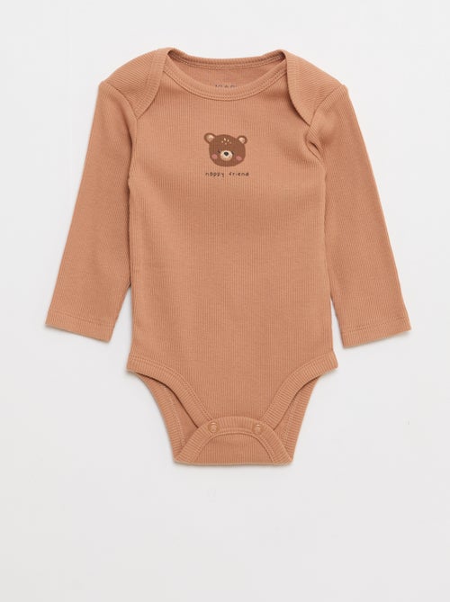 Conjunto pijama de felpa cálida y body - Kiabi