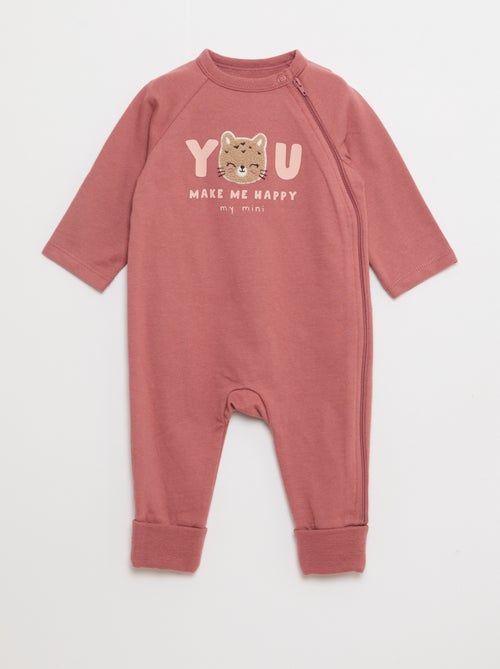 Conjunto pijama de felpa cálida y body - Kiabi