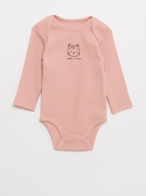 Conjunto pijama de felpa cálida y body - Kiabi