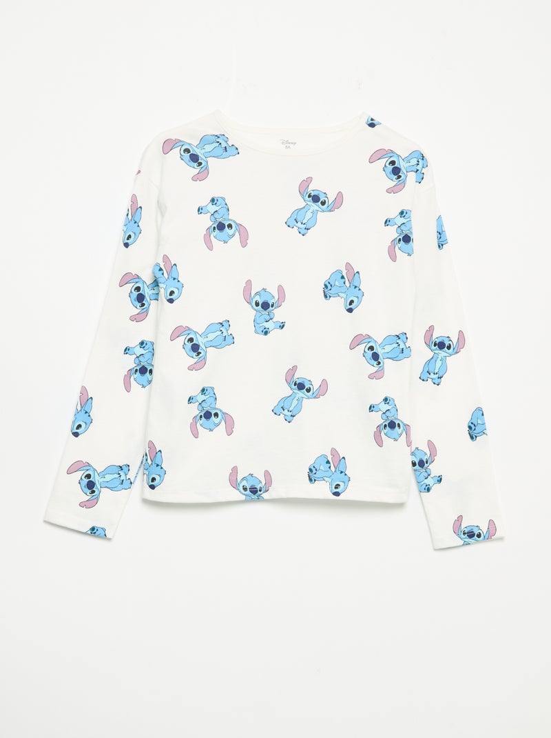 Conjunto pijama 'Disney' largo camiseta + pantalón - 2 piezas Blanco - Kiabi
