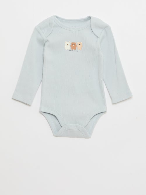 Conjunto pijama entero de felpa cálida y body - Kiabi