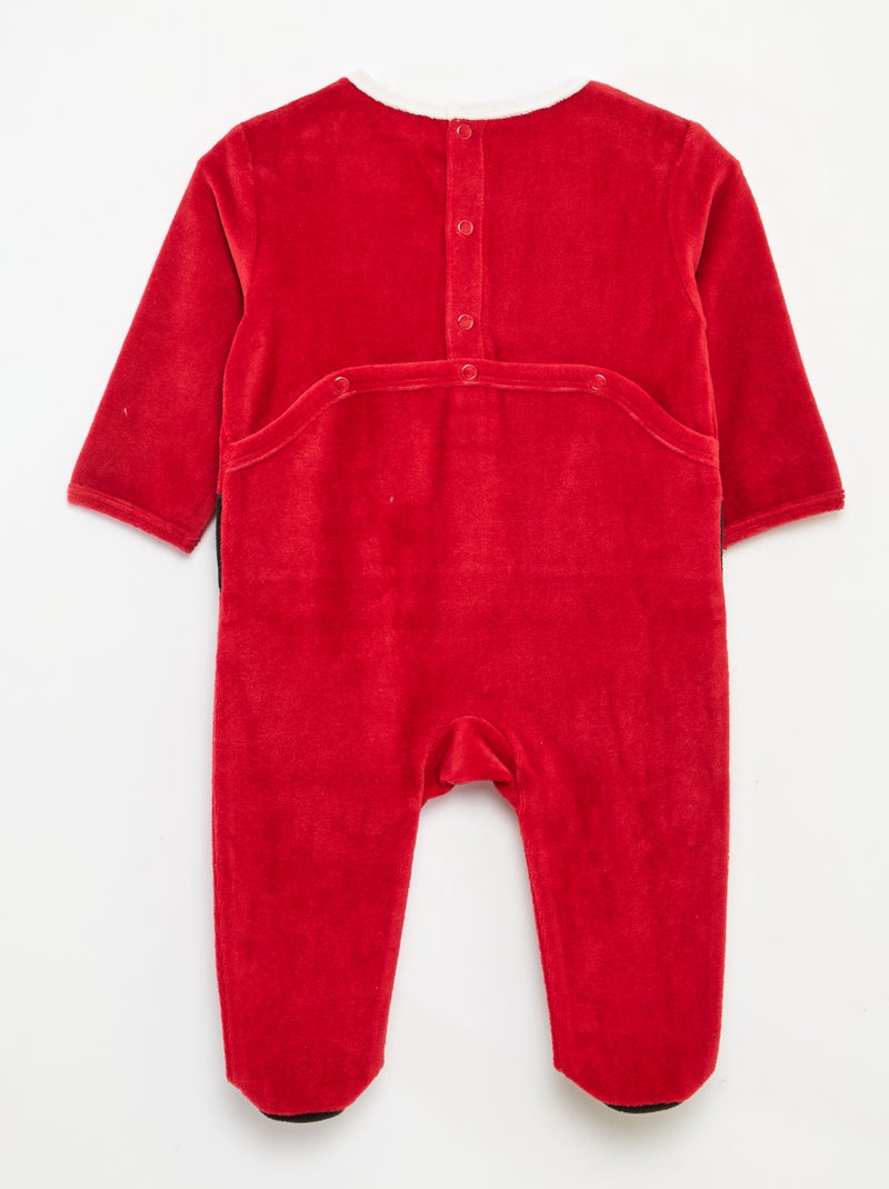 Conjunto pijama + gorro de Navidad Rojo - Kiabi